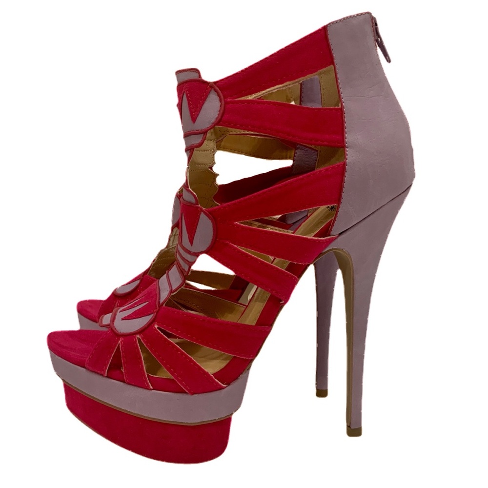 Shoedazzle Pink Platform Heels Size 8